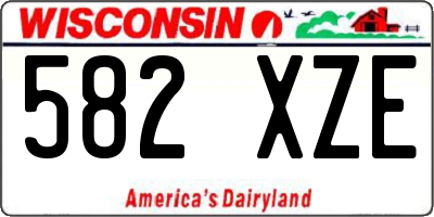 WI license plate 582XZE