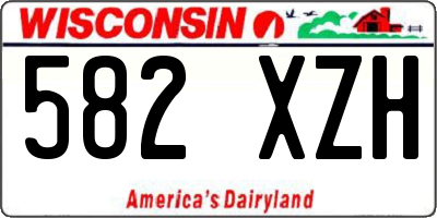WI license plate 582XZH