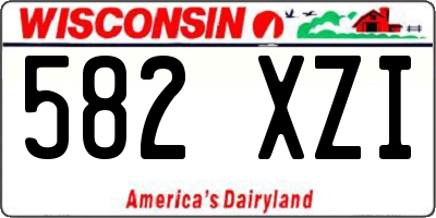 WI license plate 582XZI
