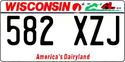 WI license plate 582XZJ