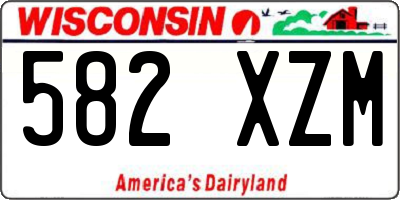 WI license plate 582XZM