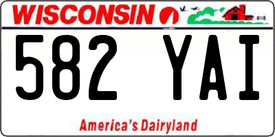 WI license plate 582YAI