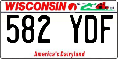 WI license plate 582YDF