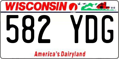 WI license plate 582YDG