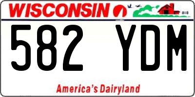 WI license plate 582YDM