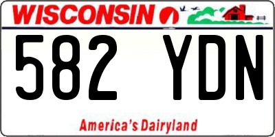 WI license plate 582YDN