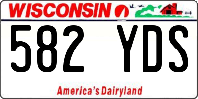 WI license plate 582YDS