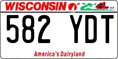 WI license plate 582YDT