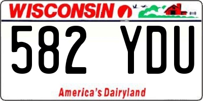 WI license plate 582YDU