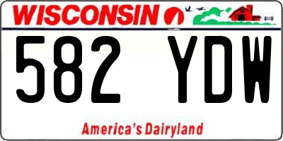 WI license plate 582YDW