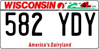 WI license plate 582YDY