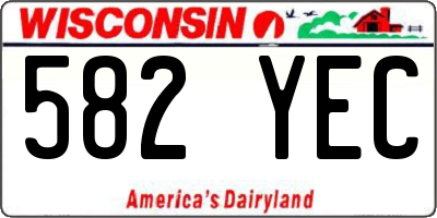 WI license plate 582YEC