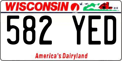 WI license plate 582YED