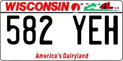 WI license plate 582YEH