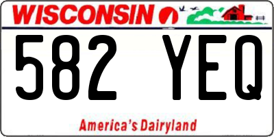 WI license plate 582YEQ