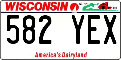 WI license plate 582YEX