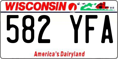 WI license plate 582YFA