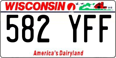 WI license plate 582YFF