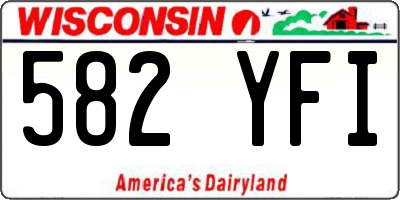 WI license plate 582YFI
