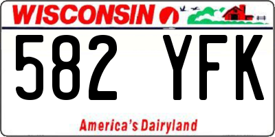 WI license plate 582YFK