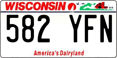 WI license plate 582YFN