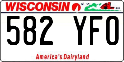 WI license plate 582YFO