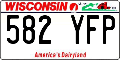 WI license plate 582YFP