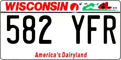 WI license plate 582YFR