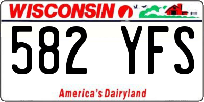 WI license plate 582YFS