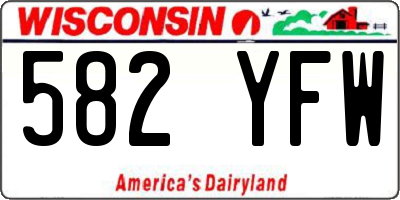 WI license plate 582YFW