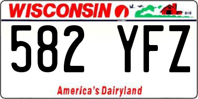 WI license plate 582YFZ