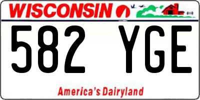 WI license plate 582YGE