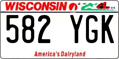 WI license plate 582YGK