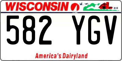 WI license plate 582YGV