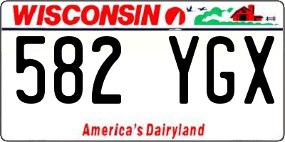 WI license plate 582YGX