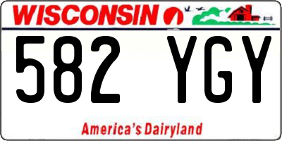 WI license plate 582YGY