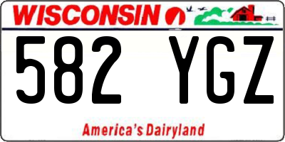 WI license plate 582YGZ