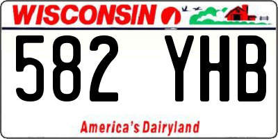 WI license plate 582YHB