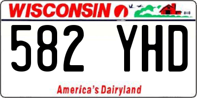 WI license plate 582YHD