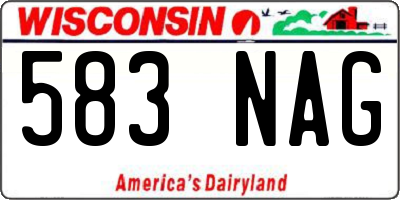 WI license plate 583NAG