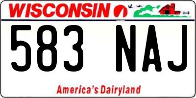 WI license plate 583NAJ