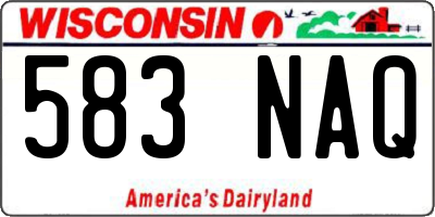 WI license plate 583NAQ