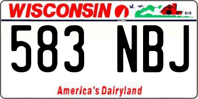 WI license plate 583NBJ
