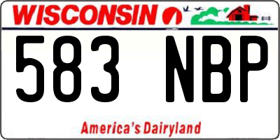 WI license plate 583NBP