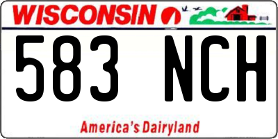 WI license plate 583NCH