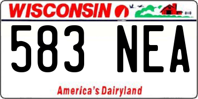 WI license plate 583NEA