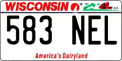 WI license plate 583NEL