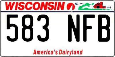 WI license plate 583NFB