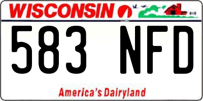 WI license plate 583NFD