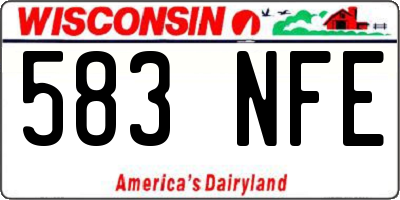 WI license plate 583NFE
